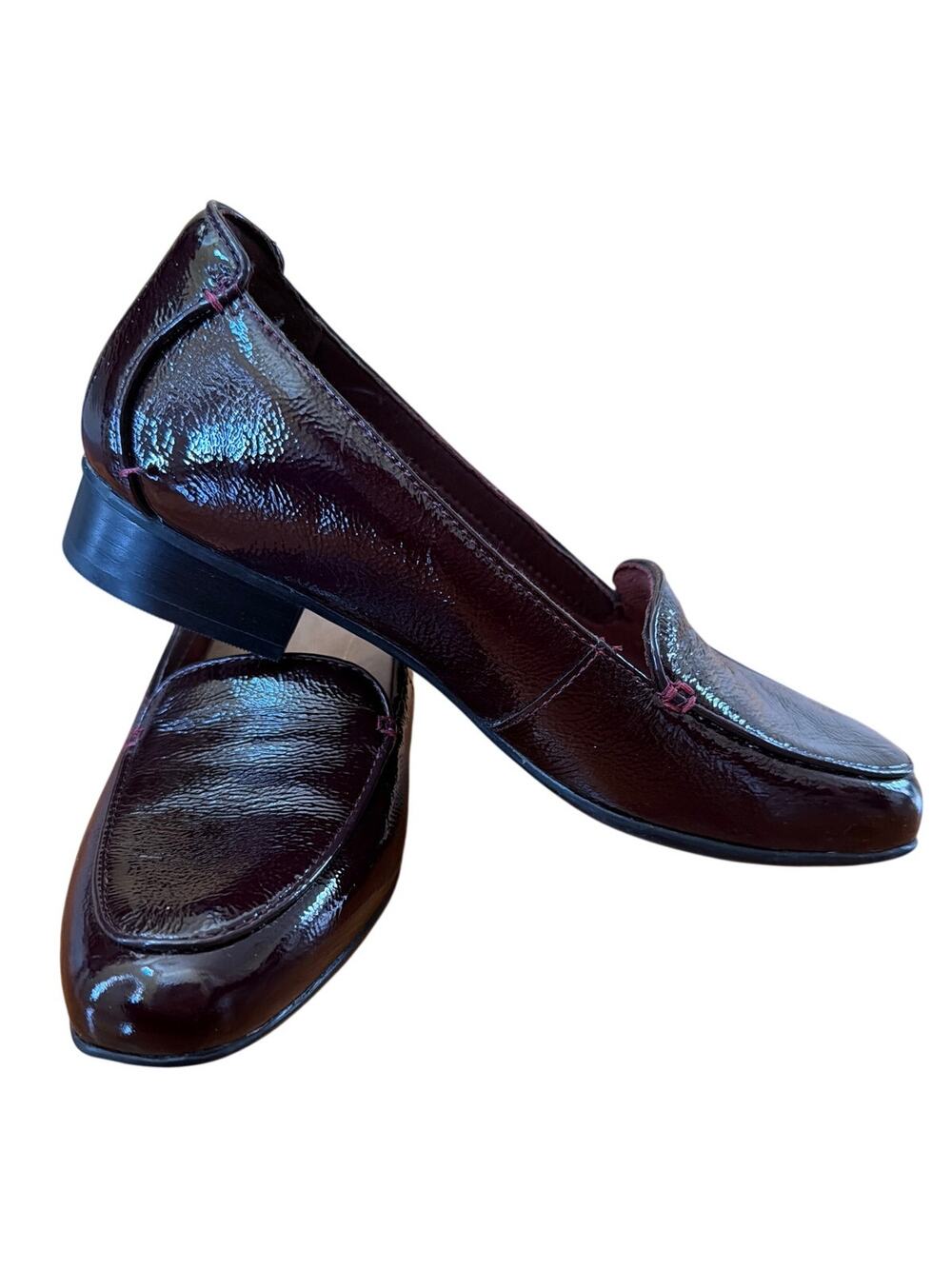 Clark’s Keesha Luca Loafers Somen’s 8 Burgundy Patent Leather NEW Office Comfort
